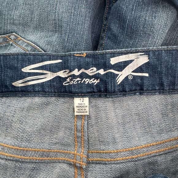 SEVEN7 Jeans Women's 12 High Rise Taper Blue Denim NEW with tags - Picture 6 of 7